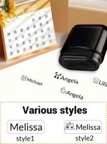 LICVIC 1pc Custom Name Signature Stamp For Kids, Back To School Supplies For Kids,Name Stamps Personalized, DIY Customized Self Inking Name Stamp, Stamps For Signing Name, Name Stamp For Clothing Kids Waterproof, Reproduce Your Handwriting Signature, Edit,Back To School Fashion,Christmas Gift - Style a - View 5