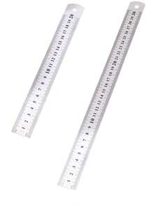 1 Stück/2 Stücke 20cm/30cm Edelstahl Lineal, Messwerkzeug Metall Gerade Lineal (geeignet für Hausmessungen, Handwerk, Elektroinstallation, Zeichnungsmessung), Schulbedarf, Rückkehr zur Schule