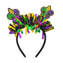 1pc Fashion Carnival Sequin Headband In Green, Yellow, Purple, Party Headpiece For Masquerade, Suitable For Everyday Wear - Carnival Headband - View 3