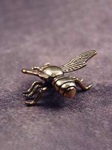 1/2 件手工黄铜蜜蜂雕像 - 艺术家居和办公室装饰，非常适合卧室展示和收藏工艺品，理想的节日礼物，金属昆虫雕塑可用于办公桌和家居装饰，多功能节日装饰 - 彩色 - 查看 5