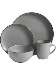 Dining Sets - Grau/goldener Rand - Übersicht 2