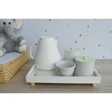 Baby Hygiene Kit Care Bedroom Porcelain Thermal Tray Bath Girl Boy K072 - 綠色 - 查看 2