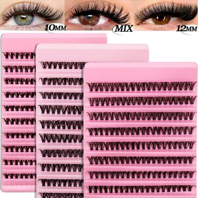 AYRMILLA 新款 C/D 形曲线 5-16 毫米混合套装，含 100-1000 簇自然假睫毛，适合初学者，佩戴舒适又时尚。睫毛簇，睫毛簇，单根睫毛，睫毛，假睫毛