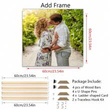 1 Canvas Customized Photo With DIY Photo Frame Or Frameless Poster, Valentine's Day Gift, Customized Photos For Loved Ones, Family, Friends, And Pets, Dogs, Cats, Large-Sized Home Decoration Suitable For Placing In Living Rooms, Bedrooms, Offices, Tea Rooms, Restaurants, Schools, Bathrooms, Customized Hanging Paintings, Personalized Wall Decoration Paintings,Home & Living,Christmas Home Atmosphere,Souvenirs,Reusable,Adorable,High-Quality - Style 1 - View 18