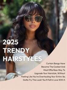 UNice Hair 7x5 Bye-Bye Knots™ Lace Closure & 13x4 Pre-Everything™ Lace Frontal Black Fluffy Natural Loose Wave Curtain Bangs Wig With Invisi Drawstring 3D Body Wave Lace Frontal Wig With Bangs Pre Everything Put On And Go Glueless Human Hair Wigs 150% & 180% Density - SNatural - 查看 5