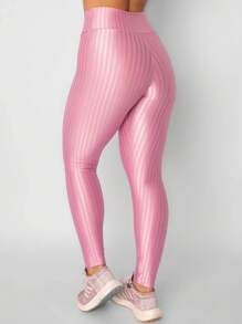 Women's Gym Fitness Legging Pants Cirrê New Zig Light Pink Leggings For Workouts - 淺粉色 - 查看 3