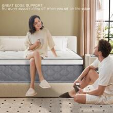 12/14 Inch Twin Full Queen King Mattress Medium Firm Hybrid Mattresses In A Box - 淺灰色 - 查看 2