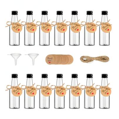 36/3Pcs Mini Liquor Bottles,Spirit Bottles With Caps Alcohol Shot Bottles With 2 Liquid Funnels Mini Wine Hot Sauce Bottles,For Weddings, Champagne Parties Favor,Social Gatherings,Outdoor Camping.