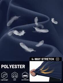 FASBUCO Men's Hooded UPF 50+ Sun Protection T Shirts Long Sleeve Athletic Fishing Shirts Rash Guards - Navy Blue - View 5