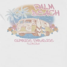 Social Collective Palm Beach Graphic Cotton Unisex T-Shirt - trắng - Xem 2