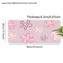 Flowers Mouse Pad Aesthetics Art Desk Mat Rubber Base With Stitched Edge Non-Slip Desk Accessories XL Mousepad For Office Home As Gifts For Men Women Birthdays,Back To School,Halloween