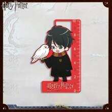 WB 1PC Harry Potter Semn de carte riglă cu licență oficială Personaj de desene animate Harry Malfoy Snape Ron Hogwarts pentru lectură Markere de scriere creative Harry Potter Fan sau colecție de marcaje