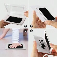 Pet No-Wash Paw Print Kit With 2 Cardstock Papers, Paw/Nose Print Frame, Dog/Cat Frame Gift, Clean-Touch, Ink-Free, Pet Memory Photo Gift,Love Pet Memory Presents,For Lovely Pet Birthday/Commemoration Day