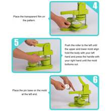 Máquina para hacer botones, 100 juegos, máquina para presionar botones con insignias para regalar a la familia, 58 mm/2,28 pulgadas - Verde - Ver 6