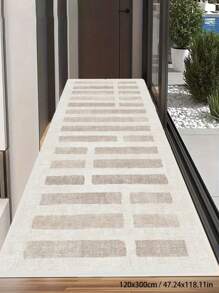 1 块现代横条纹地毯，现代简约设计，长走廊地毯，家居装饰，防污，舒适，防尘，易于清洁 - 彩色 - 查看 16