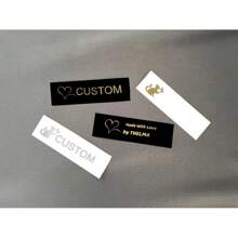 50-200 etiquetas de ropa personalizadas lavables, etiquetas de tela blancas con diseño multicolor para ropa de hombre y mujer, bordadas a mano de forma exquisita para ropa, bolsos, vestidos, camisetas, sombreros, bufandas, uniformes escolares, sábanas, sombreros, calcetines, mochilas escolares, etc.