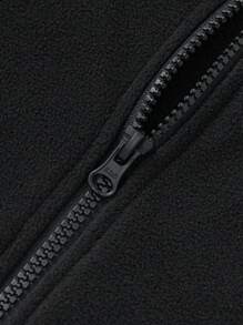 Balabala Unisex Young Girl Anti-Static Fleece Jacket, Parent-Child Outerwear For Spring & Autumn - Black - View 6