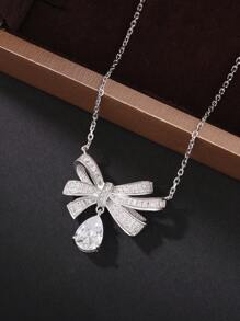 1 PC Romantic 925 Sterling Silver Cubic Zirconia Pendant Necklace Party Jewelry For Women Fine Jewelry - 1# - View 6