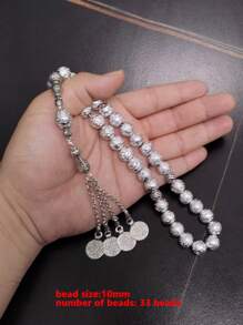 Tasbih Natural 10MM Lava Stone Plating Eid Gift Islamic 33 Prayer Beads Arabian Bracelet Misbaha