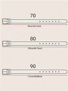Bộ 4 chiếc thắt lưng da PU cao cấp, sang trọng, thủ công, khóa vuông tối giản dành cho nữ, đa năng phù hợp với váy, áo thun, vest, trang phục thường ngày, thích hợp cho công sở, đi làm, du lịch, làm quà tặng. - Nhiều màu - Xem 5