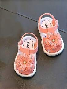 Sandalias de niños con diseño de carro de dibujos animados, suela blanda para interior/exterior, tipo slip-on, para verano, para niños