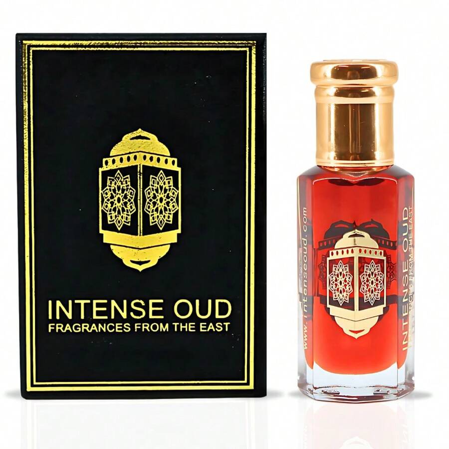 Aceite de perfume de azafrán dorado de 12ML (0,40 OZ) con caja de regalo negra de Intense Oud | Azafrán exótico, ámbar rico y vainilla dulce. - Floral - Ver 1