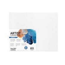Artist Canvas Panel, 100% Cotton Acid Free White Canvas, 16"X20", 3 Pieces, Deluxe Canvas, Ideal For Art Students, Educators, Artists And Professionals.