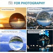 Crystal Ball With Wooden Stand 80mm K9 Photography Crystal Ball Clear Crystal Ball Clear Lens Ball Glass Ball For Meditation Divination Art Decoration - 80MM - View 5