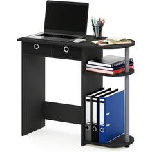 Furinno - Portátil portátil 11193BK/GY/BK Go Green Home Ordenador portátil de escritorio o mesa, negro/gris/negro
