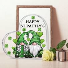 1 件圣帕特里克节心形亚克力礼物个性化小矮人圣帕特里克节快乐趣味圣帕特里克节礼物女性家庭快乐帕特里克节装饰﻿