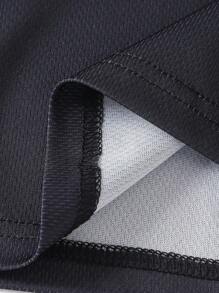 2pcs Boys' Casual Numeric Print Sports Set - Top And Shorts, Spring/Summer - Black - View 10