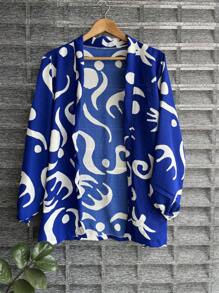 Women Kimonos - Xadrez Azu - Ver 1