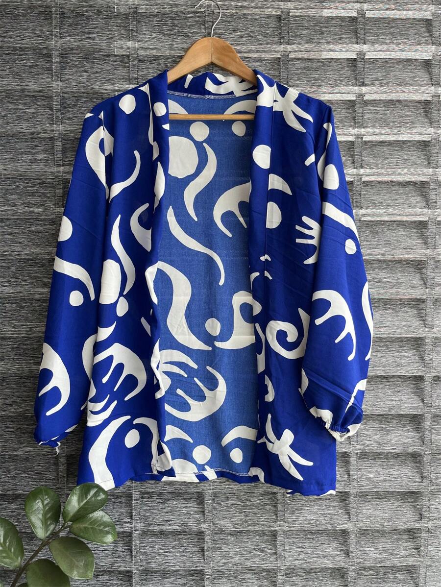 Women Kimonos - Xadrez Azu - Ver 1