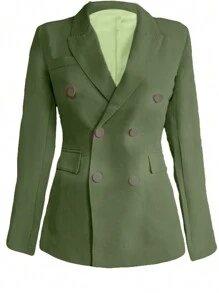 SACO ELEGANTE DE MODA - Verde Oliva - Ver 7