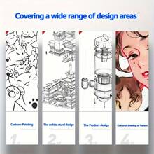 Set de 7 Plumas de Punta Fina Multi-Tamaños para Dibujo y Escritura Precisa | Plumas Resistente al Agua para Arte y Escritura Detallada - Negro - Ver 8