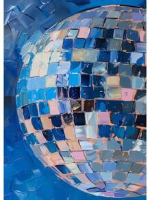 1 张海报热门蓝色墙壁艺术迪斯科舞厅家居装饰印刷少女柔软学院风多巴胺帆布画礼物无框架 - 彩色 - 查看 27