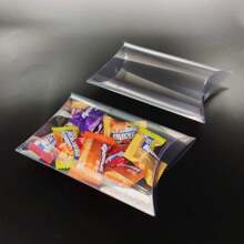 50 Pillowcases Gift Box Transparent Candy Box Transparent Party PVC Candy Packaging Wedding Preference Chocolate Box Dessert Bag - Variant1 - View 2