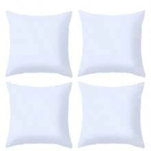 Kit 04 Plain 40X40 Cushion Covers With Zipper - White - View 2