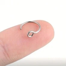 SENLANSP Set de 6 clips/anillos nasales simples de acero inoxidable sin perforación, regalo perfecto de joyería nasal para fiestas y festivales