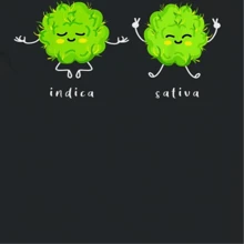 Nearly There Indica Sativa Graphic Cotton Unisex T-Shirt - màu đen - Xem 2