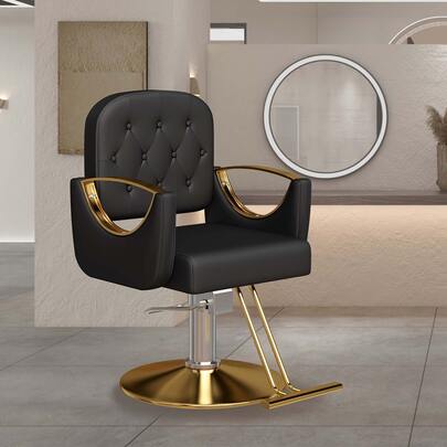 LUXMARS Barber Chair,Salon Chair,360 Degrees Rolling Swivel Hydraulic Hair Chair Capacity Up To 440 Lbs Salon Styling Chair Styling Chair, Salon  Hair Stylist, Beauty Salon, Home