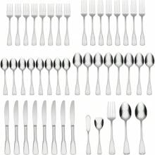 Tenedores de ensalada Oneida Colonial Boston para uso diario, 0.55 LB, metálicos - Plateado - Ver 5