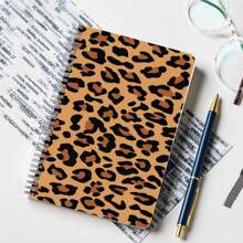 A5 圆形螺旋笔记本 - 横格笔记本日记本 - 横线日记本 - 5.83 英寸 X 8.27 英寸学院横格螺旋笔记本日记本 - 紫色和金色油漆配金色线条 - purple_and_gold_paint_with_gold_line - 查看 6