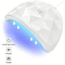 LED Portable Nail Dryer, Gel Nail Polish Curing Lamp, Professional Nail Art Tool, Home Salon Nail Dryer - White - View 11