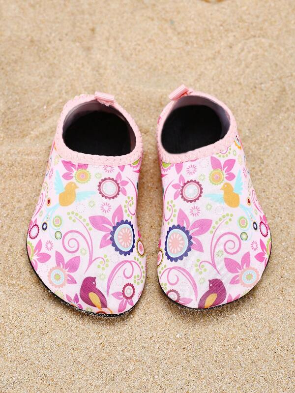 1 Pair Kids' Outdoor Sports Fashionable Comfortable Breathable Octopus Design Beach Sandals, Cute Cartoon Animal Water Shoes, Suitable For Girls Yoga Training