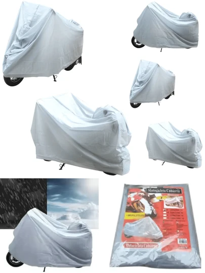 Ropa de motocicleta, protector solar de una sola capa a prueba de lluvia cubierta de bicicleta protección de vehículo eléctrico protección contra la lluvia,Cubierta protectora de una sola capa para motocicleta, protector solar para vehículo eléctrico, protección contra la lluvia,Funda protectora impermeable para motocicleta, cubierta a prueba de lluvia, polvo, UV, sol, exterior e interior