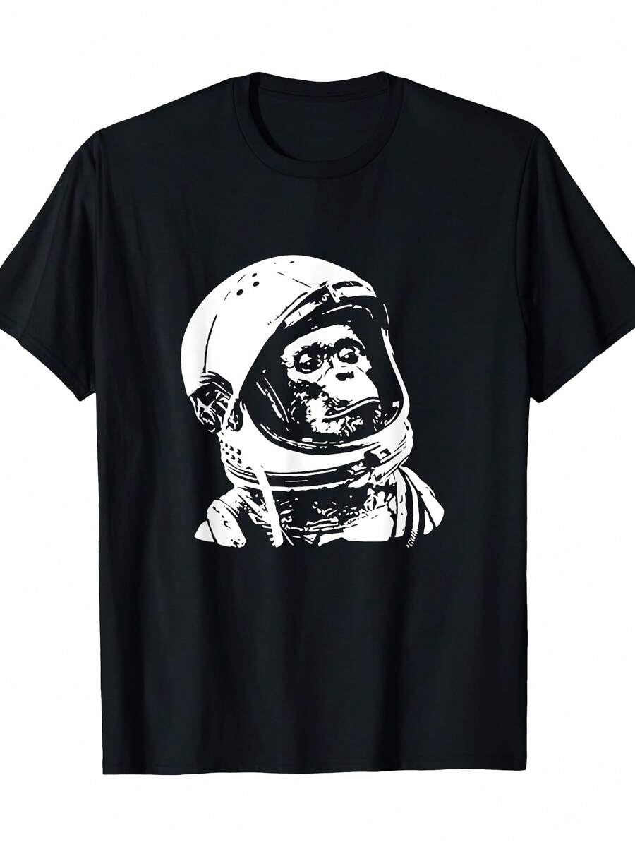 Vintage Space Travel Astronaut Monkey T-Shirt
