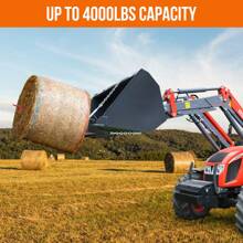 GOCAPTAIN 39" Hay Spear,Bale Spear 4000lbs Capacity Universal Bucket Front Skid Steer Loader Tractor Bucket Attachment Quick Attach 17.5" Stabilizer Spears, ,Skid Steer Loader Tractor Bucket Attachment Quick Attach For Bobcat Tractors - Red - View 7
