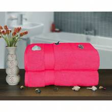 Ultra Soft 8-Piece Towel Set -% Ring Spun Cotton, 2 Oversized Bath Towels 27x54, 2 Hand Towels 16x28, 4 Wash Cloths 13x13 - Daily Use, Hotel & Spa - Olive Green, Luxury Towel Set - 亮粉紅色 - 查看 3