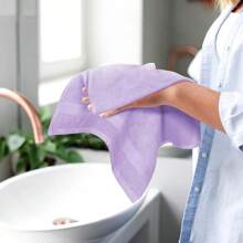 Ultra Soft 8-Piece Towel Set -% Ring Spun Cotton, 2 Oversized Bath Towels 27x54, 2 Hand Towels 16x28, 4 Wash Cloths 13x13 - Daily Use, Hotel & Spa - Olive Green, Luxury Towel Set - 紫色 - 查看 5